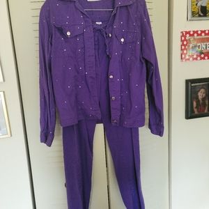 Women's  Denim glitter Pantsuit